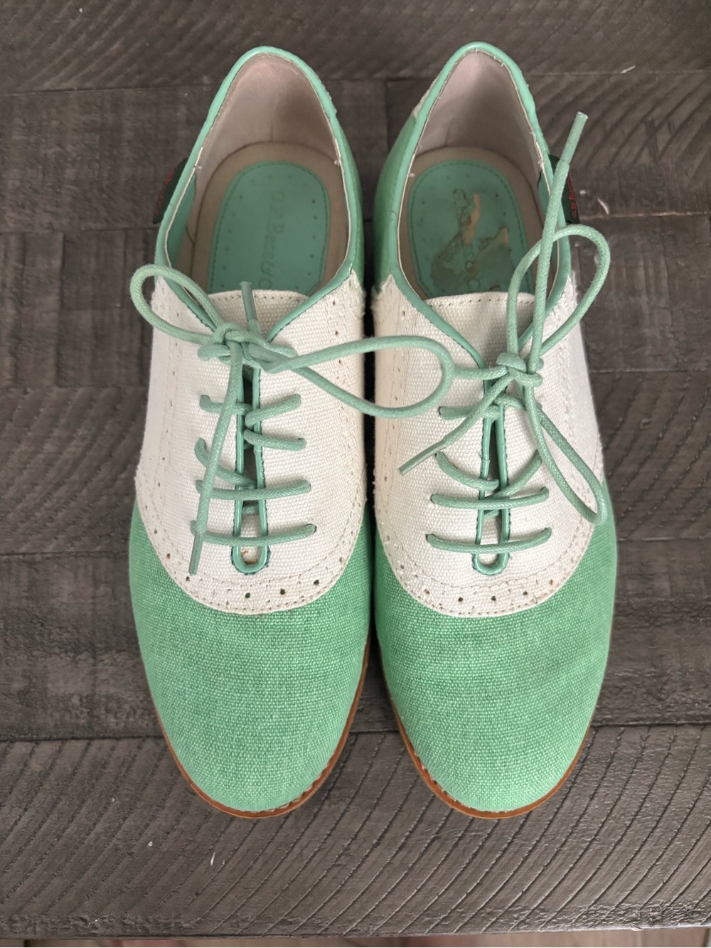 Vintage Retro Soft Girl Feminine G.H. Bass & Co. Elizabeth Oxfords Size US 7 - Picture 1 of 5